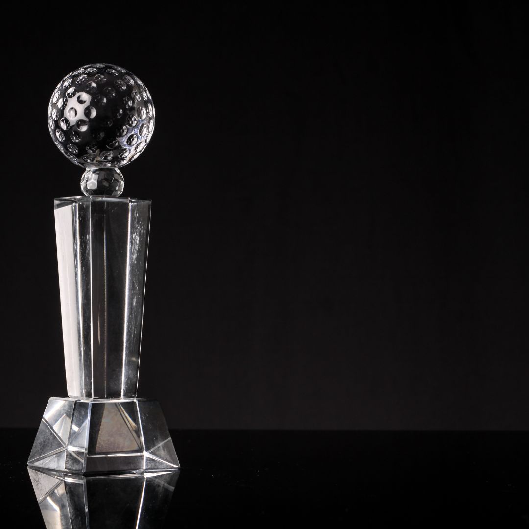 Elégant Trophée de Verre Personnalisable