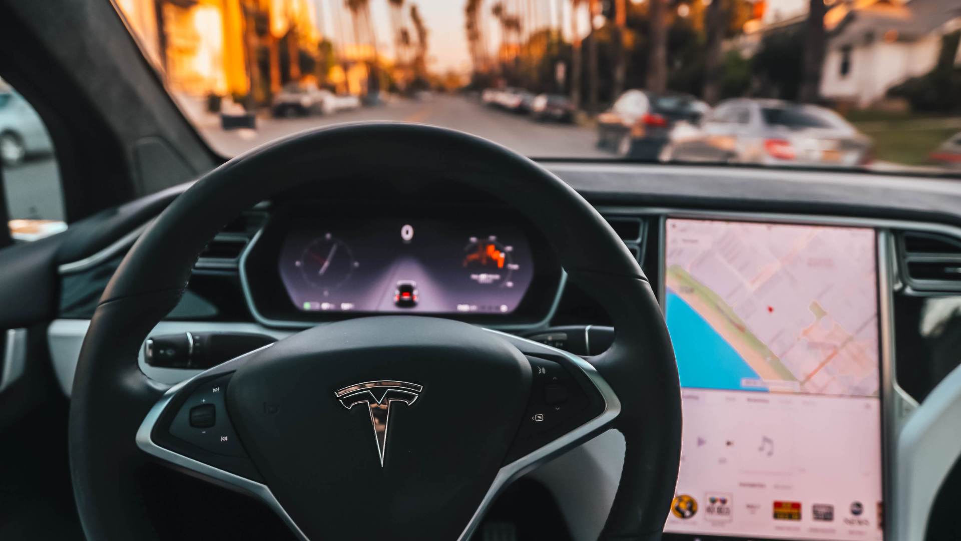 Volant d'une Tesla